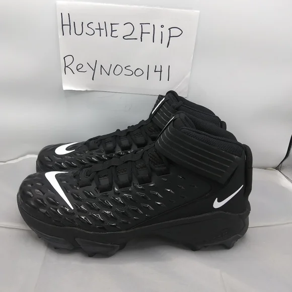 Men 12/12.5/13 Nike Force Savage Pro 2 Shark P Football Cleats Black BV5448-001